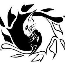 Схема вышивки «Пантеры,инь янь»