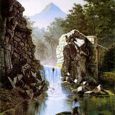 Схема вышивки «перед водопадом»