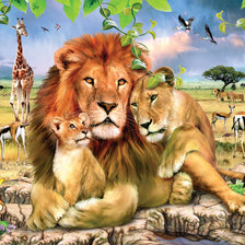 Схема вышивки «Львиный прайд»