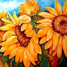 Схема вышивки «Подсолнухи»