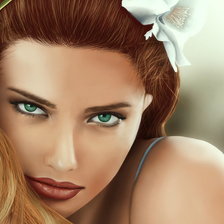 Схема вышивки «Девушка»