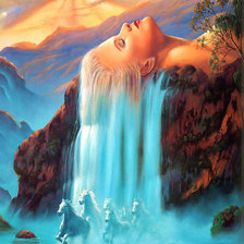 Схема вышивки «Водопад»