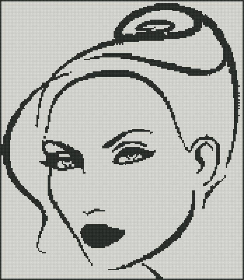 Девушка,монохром - монохром, девушка - предпросмотр