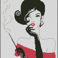 Схема вышивки «Дамочка»