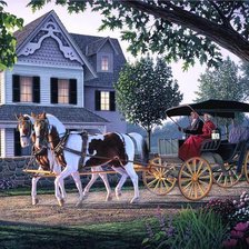 Схема вышивки «Прогулка»