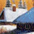 Предпросмотр схемы вышивки «Зимняя деревушка» (№437386)