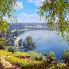 Схема вышивки «Летнее озеро»