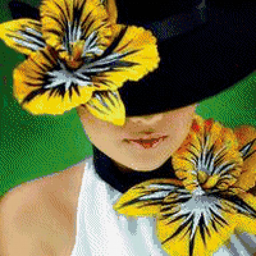 девушка - девушка в шляпе - предпросмотр