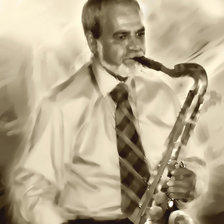 Схема вышивки «Саксофонист»