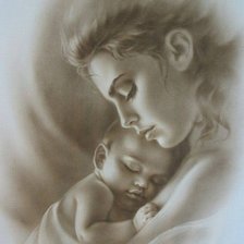 Схема вышивки «Мать и дитя»