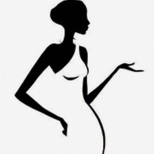 Схема вышивки «Девушка,монохром»