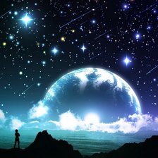 Схема вышивки «падающие звёзды»