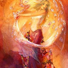 Схема вышивки «Девушка»