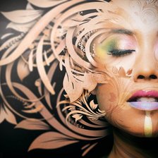 Схема вышивки «Девушка»