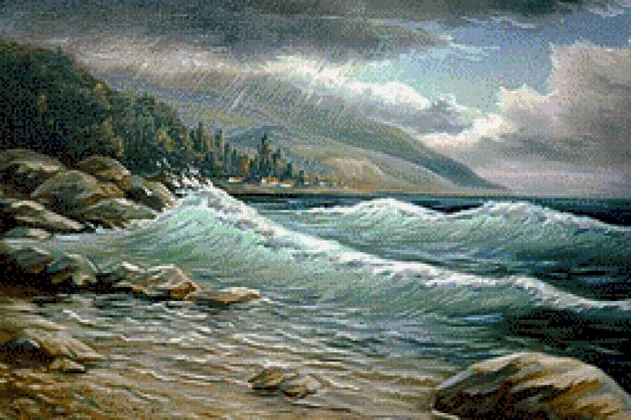 Шторм - море, пейзаж - предпросмотр