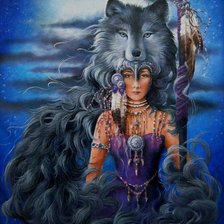 Схема вышивки «Царица волков»