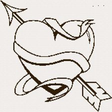 Схема вышивки «сердце»