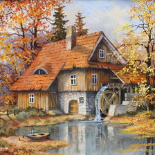 Схема вышивки «Мельница»