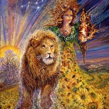 Схема вышивки «лев»