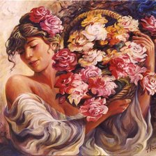 Схема вышивки «девушка»