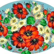 Схема вышивки «Маки и ромашки»