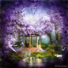 Схема вышивки «сиреневый рай»