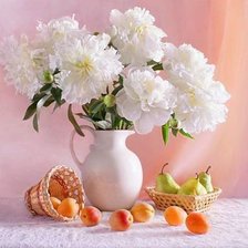 Схема вышивки «пионы»