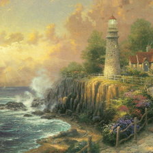 Схема вышивки «Маяк1. Tomas Kinkade»