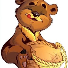 Схема вышивки «мишка»