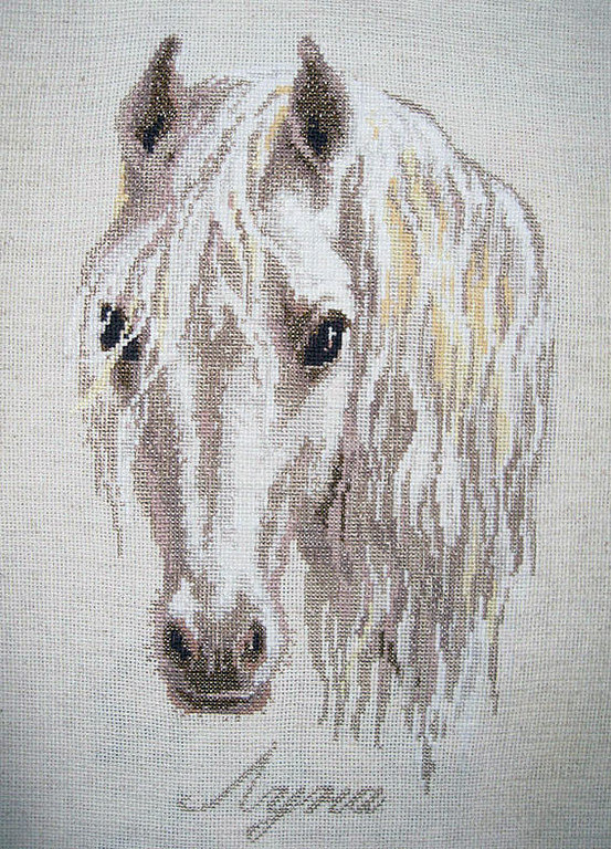 луна - картина, природа, лошади, пейзаж - оригинал