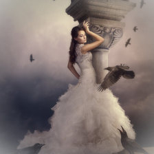 Схема вышивки «в небесах»