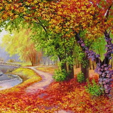 Схема вышивки «осенний парк часть 2»