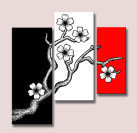 Схема вышивки «Триптих"Сакура"»