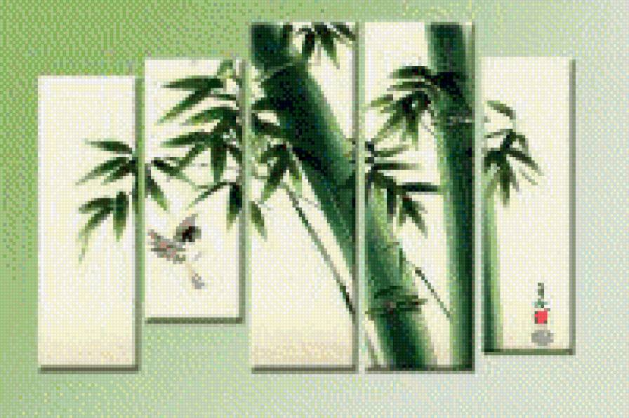 Полиптих"Япония" - пейзаж, восток, азия - предпросмотр