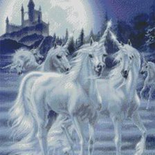 Схема вышивки «стадо единорогов»