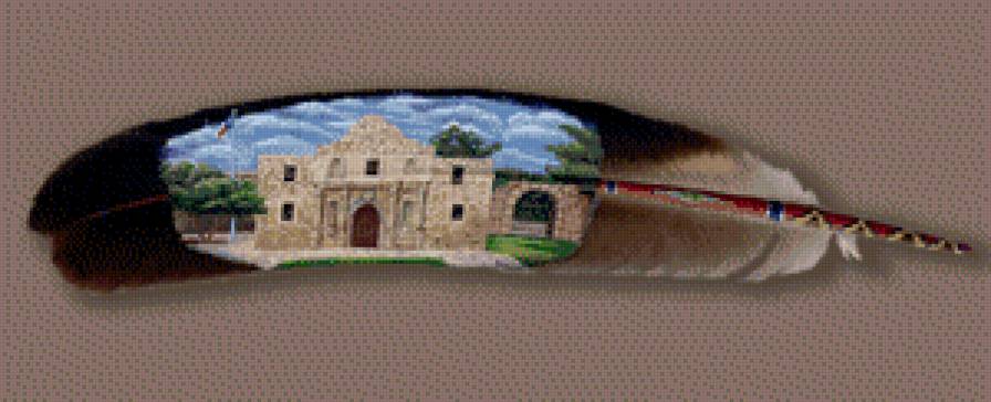 картина на пере - перо, дом - предпросмотр