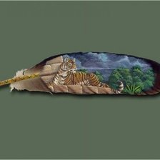 Схема вышивки «рисунок на пере»