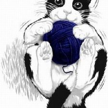 Схема вышивки «кот феликс»