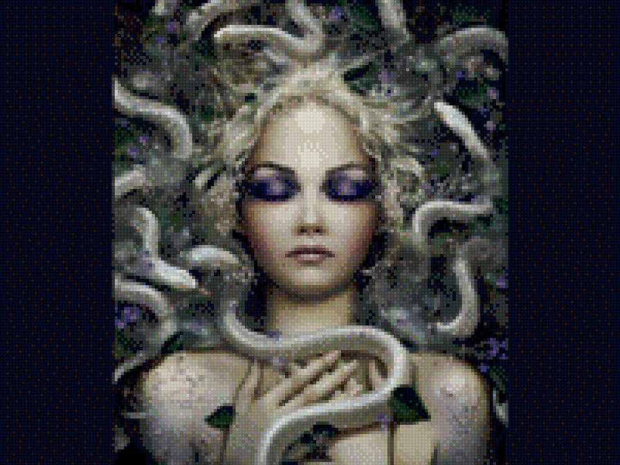 Медуза Горгона - фэнтези, девушка - предпросмотр