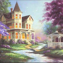 Схема вышивки «домік»