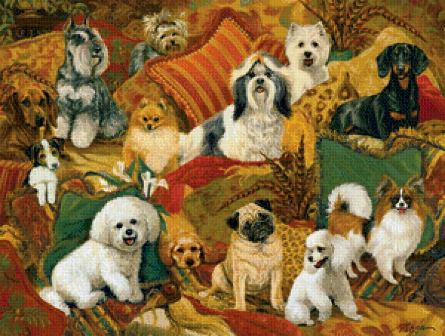 собачки - худ.l. picken - предпросмотр