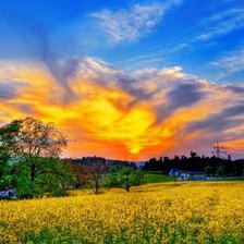 Схема вышивки «вечірнє небо»