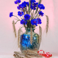 Схема вышивки «Букет васильков»