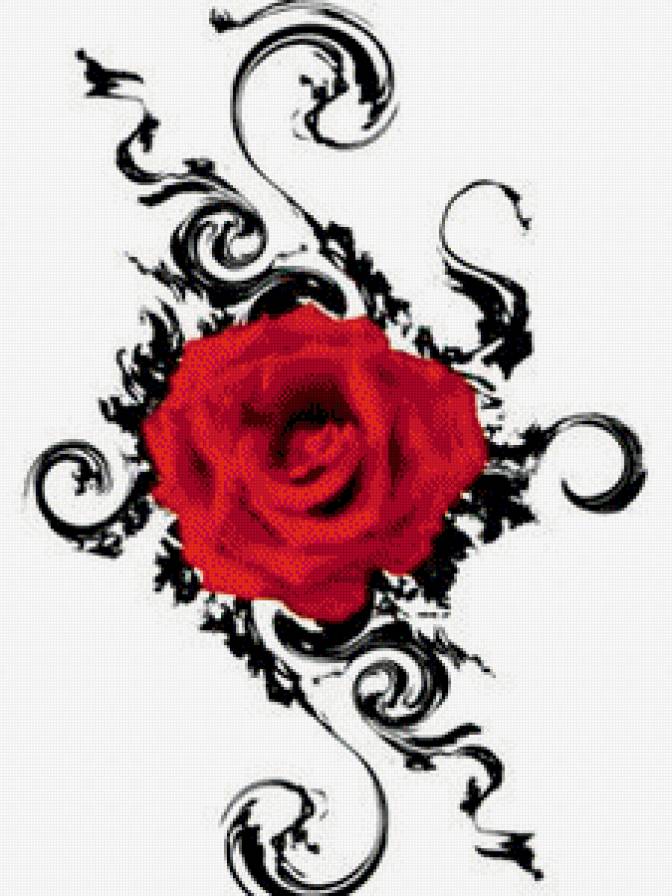 Тату - цветы, розы - предпросмотр