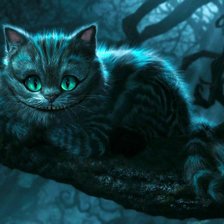 Схема вышивки «чеширский кот»