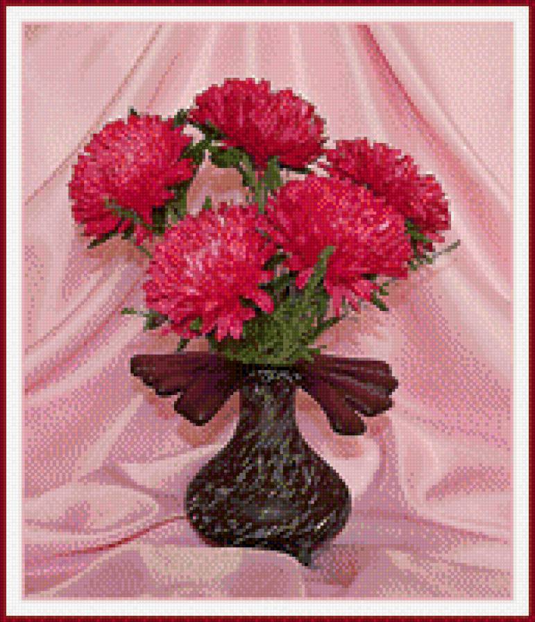 Астры - натюрморт, цветы - предпросмотр