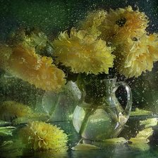 Схема вышивки «Серия "Цветы под дождем"»