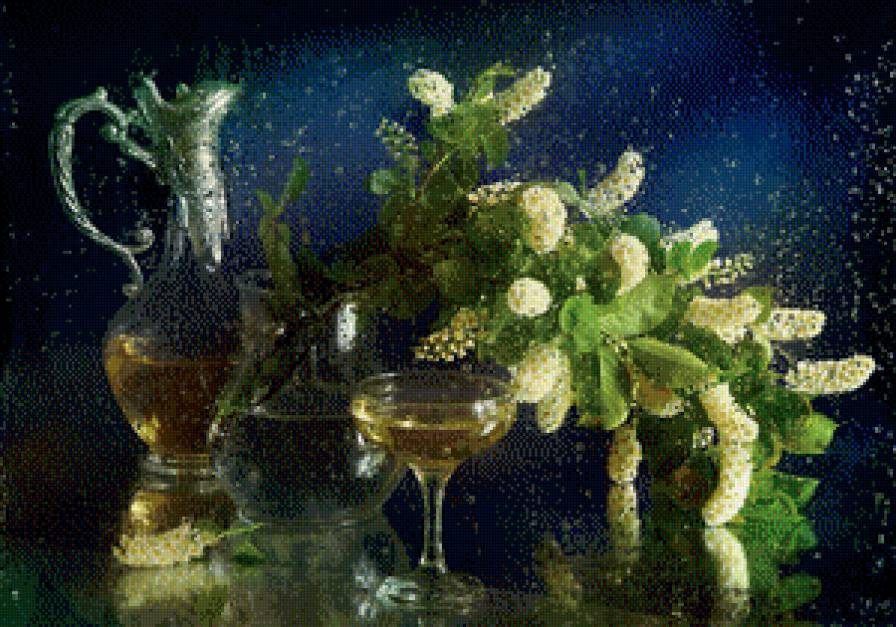 Серия "Цветы под дождем" - натюрморт, черемуха, цветы - предпросмотр