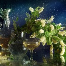 Схема вышивки «Серия "Цветы под дождем"»