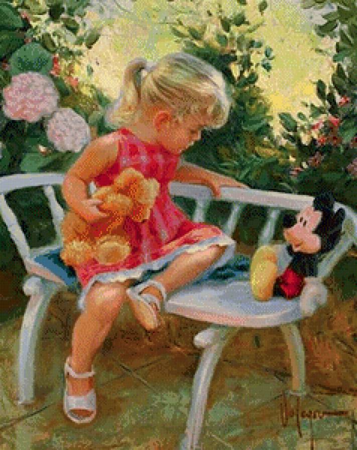 Серия "Очаровашки" - девочка, лето, розы, цветы, дети - предпросмотр